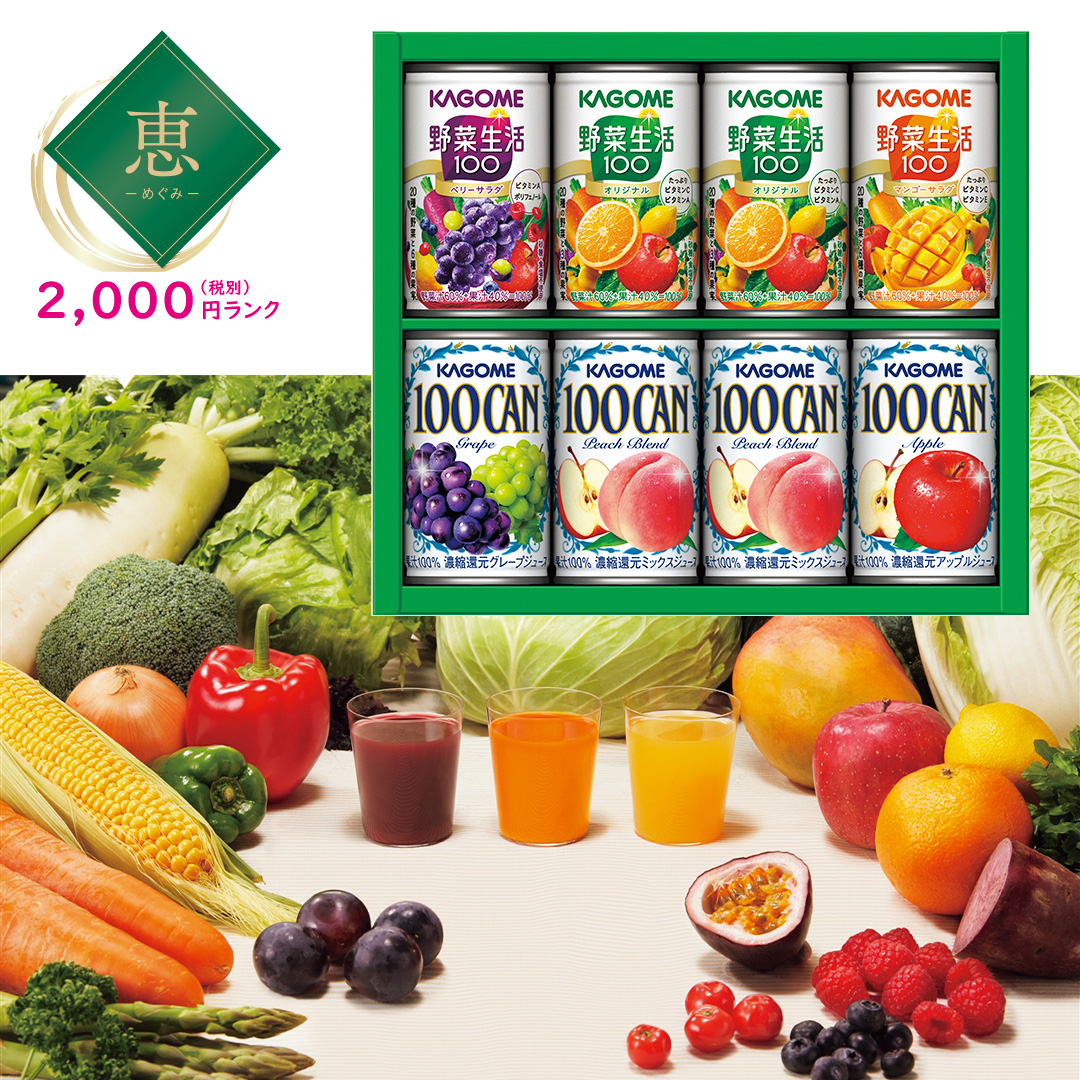 【恵】KAGOME 野菜＆フルーツジュースギフト