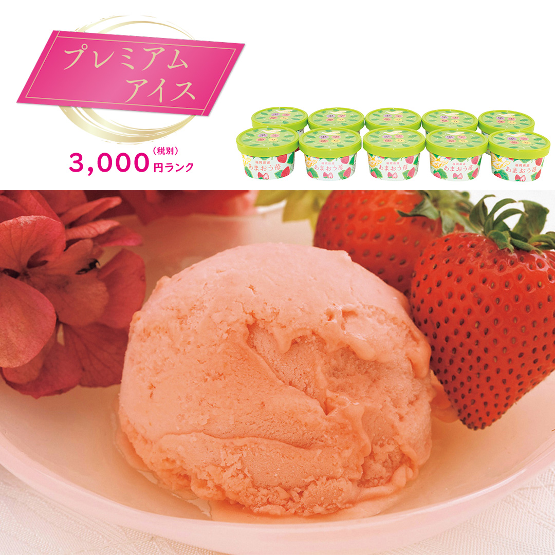 【プレミアムアイス】果実の便り 福岡あまおう苺アイス