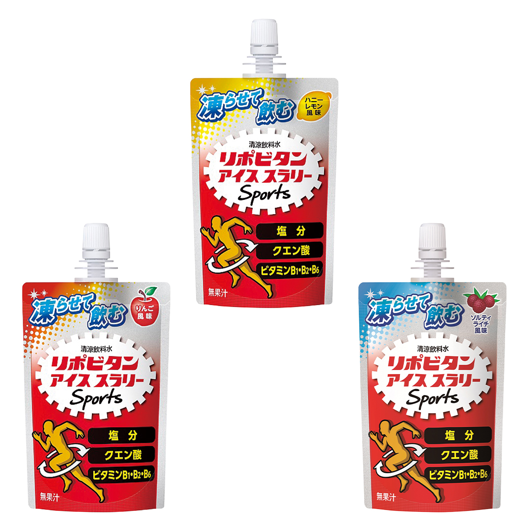 凍らせて飲む リポビタンアイススラリーSports ハニーレモン風味120g