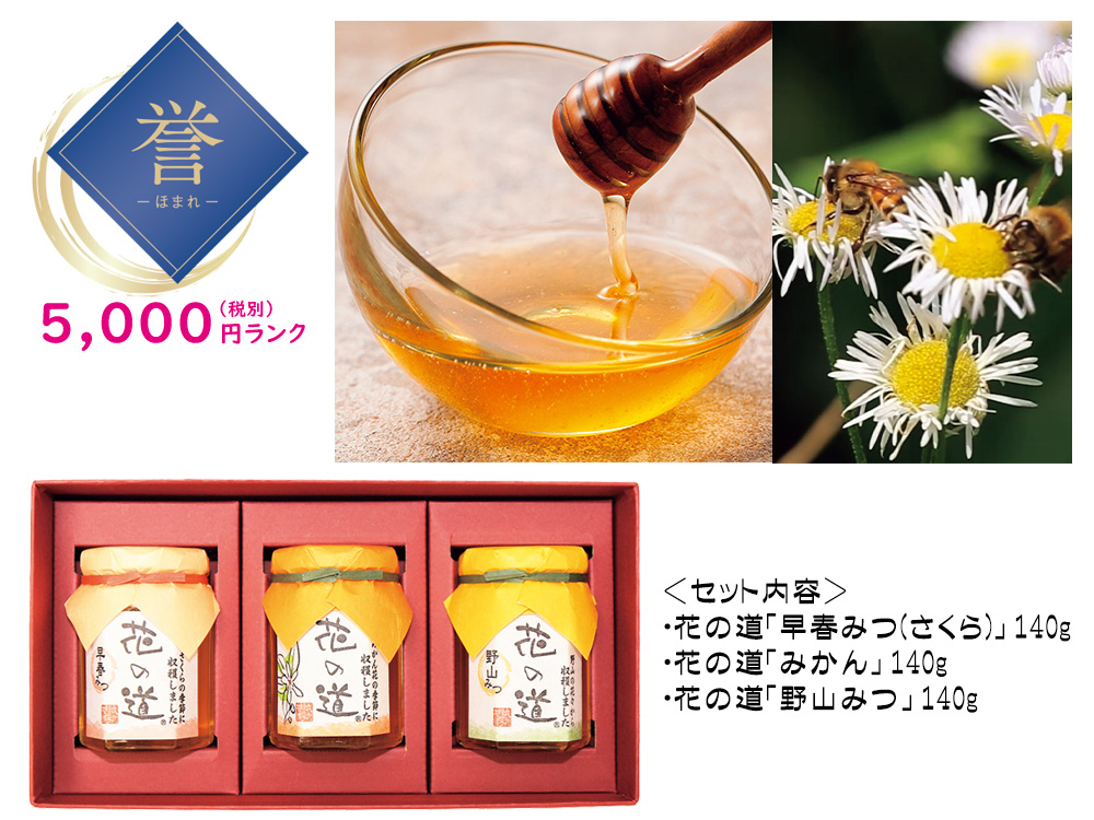 【誉】国産蜂蜜「花の道」ギフト