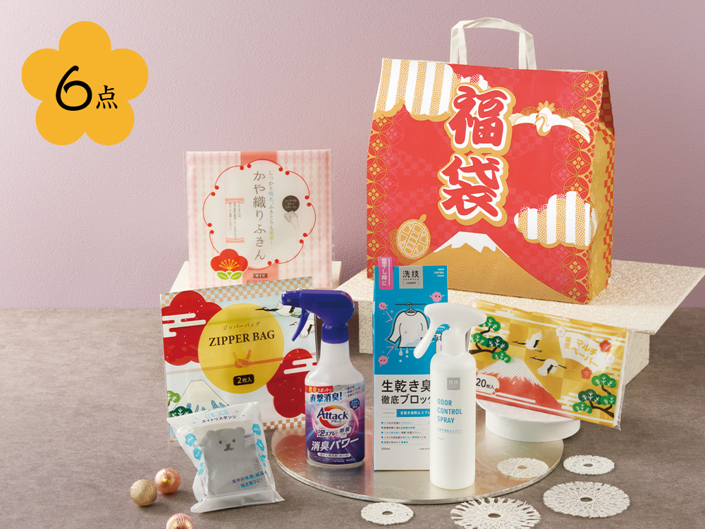 福袋 ずっしり 日用品6点セット