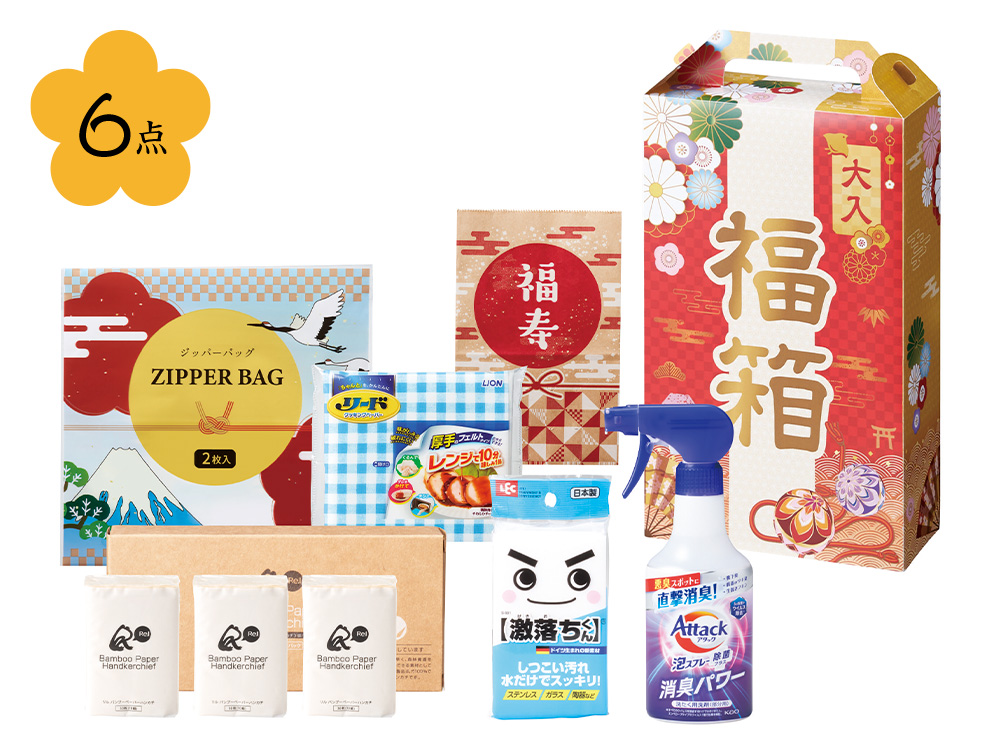 福箱 盛りだくさん 日用品6点セット